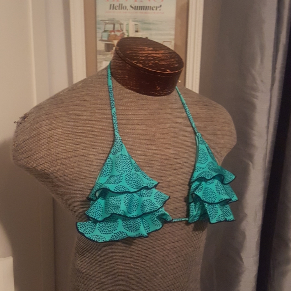 Mermaid style blue bikini top